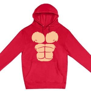 Halloween Costume Funny Monkey Gorilla Chest Suit Halloween Premium Pullover Hoodie