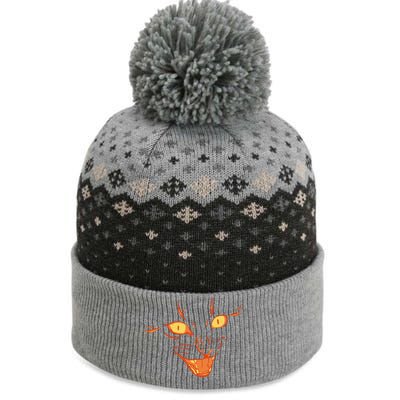 Halloween Cat Face The Baniff Cuffed Pom Beanie