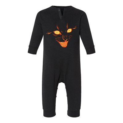 Halloween Cat Face Infant Fleece One Piece