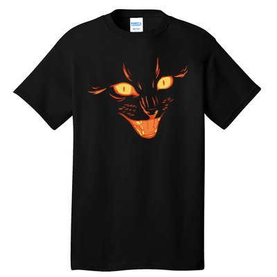 Halloween Cat Face Tall T-Shirt