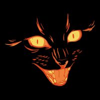 Halloween Cat Face Button