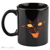 Halloween Cat Face 11oz C Handle Ceramic Mug