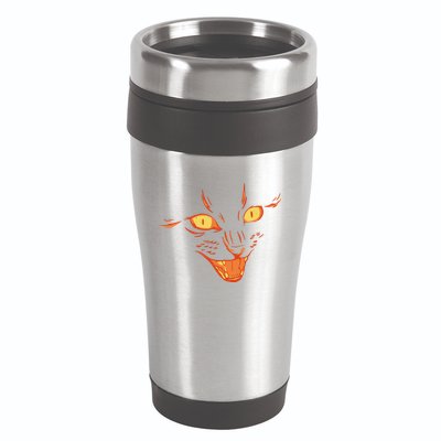 Halloween Cat Face 16oz Travel Tumbler