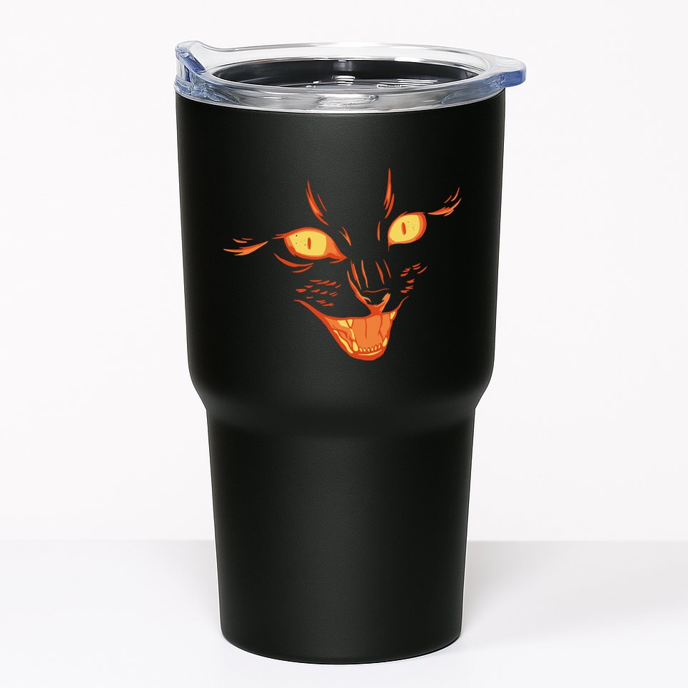 Halloween Cat Face Tumbler