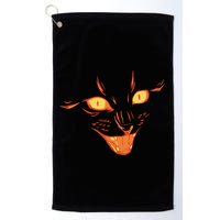Halloween Cat Face Golf Towel