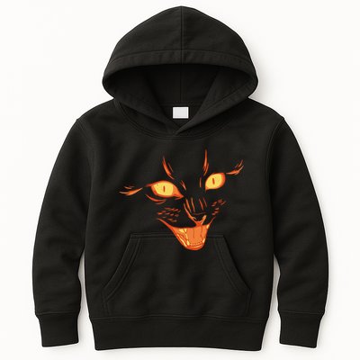Halloween Cat Face Kids Hoodie