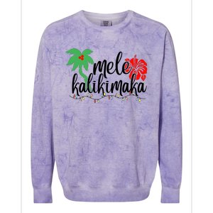 Hawaiian Christmas Family Mele Kalikimaka Colorblast Crewneck Sweatshirt