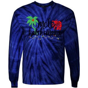 Hawaiian Christmas Family Mele Kalikimaka Tie-Dye Long Sleeve Shirt