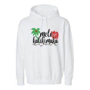 Hawaiian Christmas Family Mele Kalikimaka Garment-Dyed Fleece Hoodie