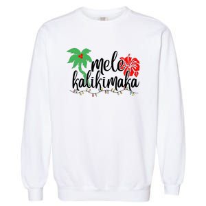 Hawaiian Christmas Family Mele Kalikimaka Garment-Dyed Sweatshirt