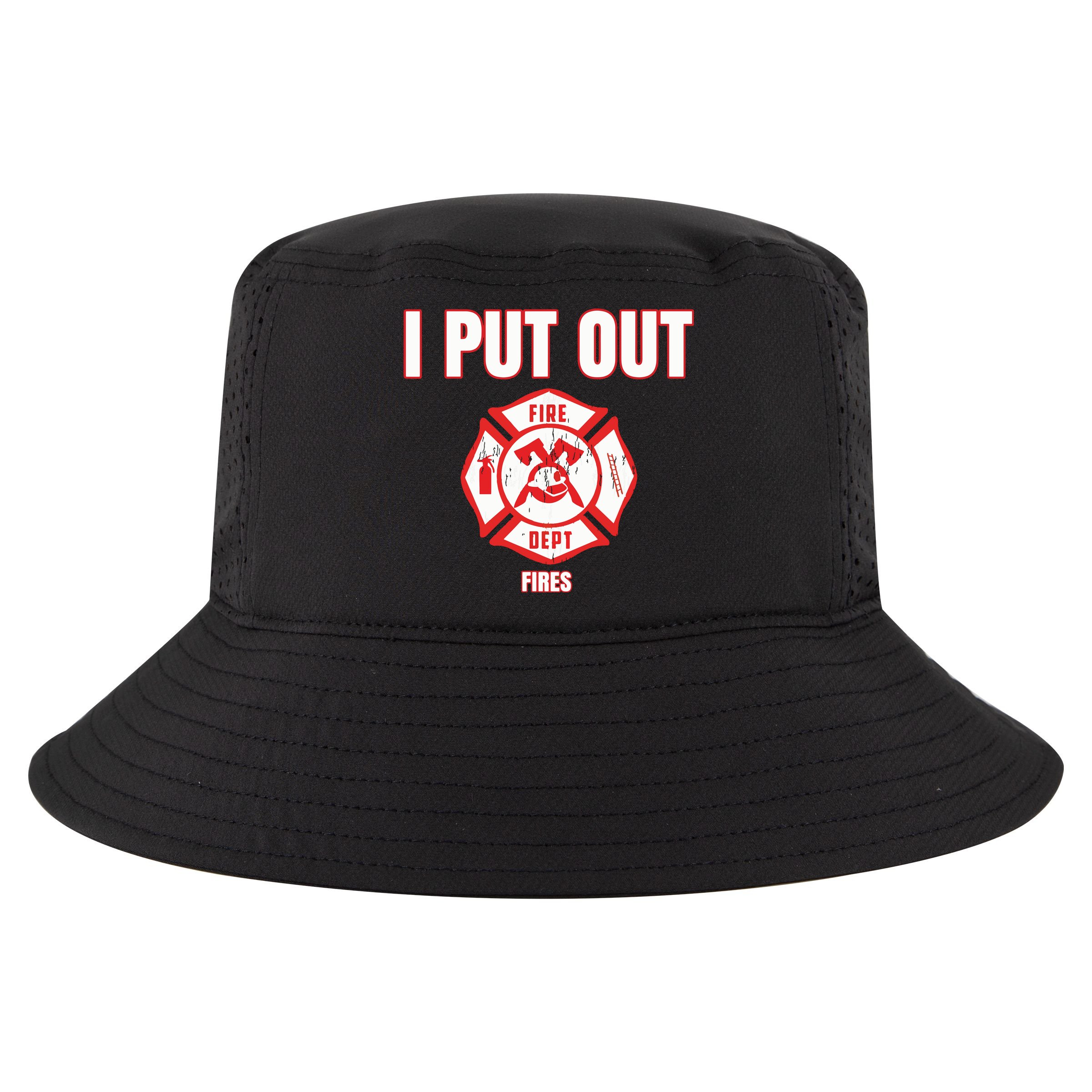 Halloween Costume Funny Firefighter I Put Out Fires Firemen Cool Comfort Performance Bucket Hat