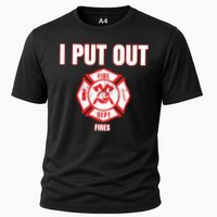 Halloween Costume Funny Firefighter I Put Out Fires Firemen Cooling Performance Crew T-Shirt