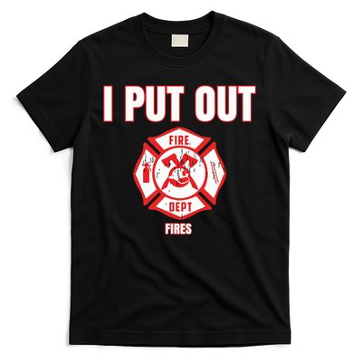 Halloween Costume Funny Firefighter I Put Out Fires Firemen T-Shirt