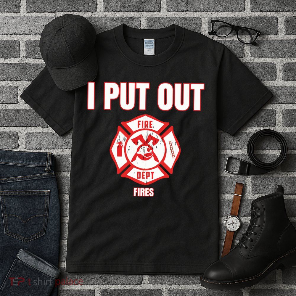 Halloween Costume Funny Firefighter I Put Out Fires Firemen Tall T-Shirt