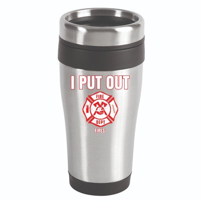 Halloween Costume Funny Firefighter I Put Out Fires Firemen 16oz Travel Tumbler