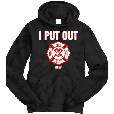 Halloween Costume Funny Firefighter I Put Out Fires Firemen Tie Dye Hoodie