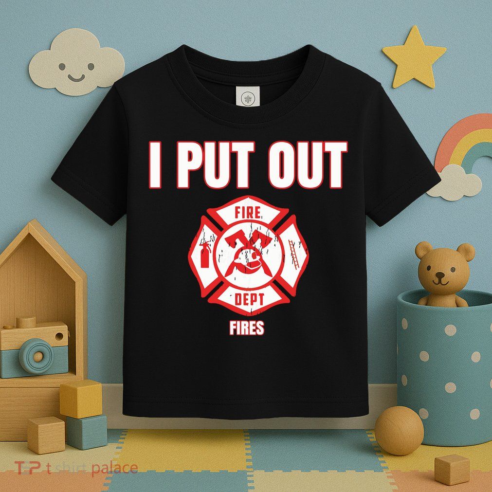 Halloween Costume Funny Firefighter I Put Out Fires Firemen Toddler T-Shirt
