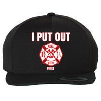 Halloween Costume Funny Firefighter I Put Out Fires Firemen Wool Snapback Cap