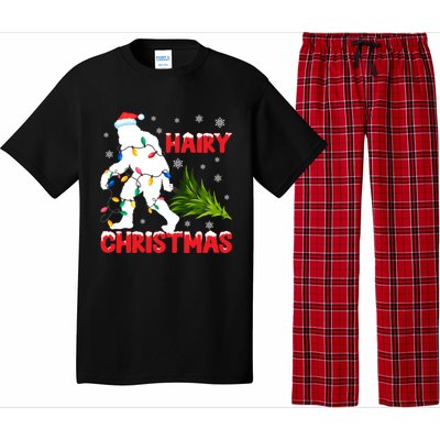 Hairy Christmas Funny Bigfoot Xmas Santa Hat Family Matching Meaningful Gift Pajama Set