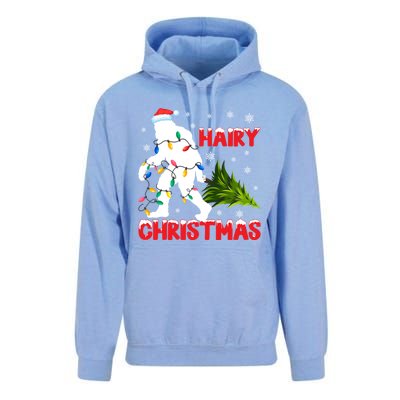 Hairy Christmas Funny Bigfoot Xmas Santa Hat Family Matching Meaningful Gift Unisex Surf Hoodie