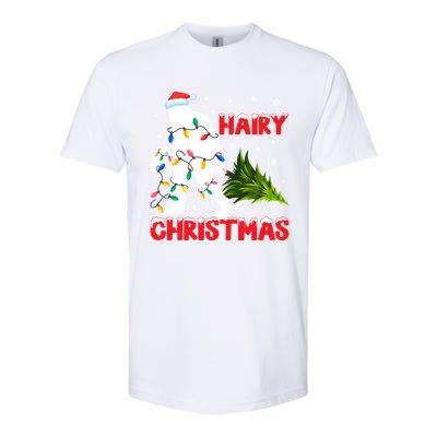 Hairy Christmas Funny Bigfoot Xmas Santa Hat Family Matching Meaningful Gift Softstyle CVC T-Shirt