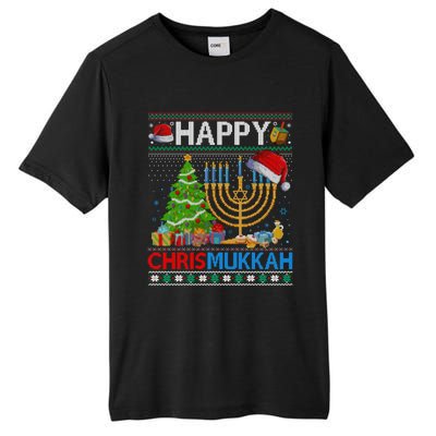 Happy Chrismukkah Funny Jewish Christmas Hanukkah Chanukah Tall Fusion ChromaSoft Performance T-Shirt