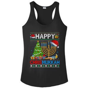 Happy Chrismukkah Funny Jewish Christmas Hanukkah Chanukah Ladies PosiCharge Competitor Racerback Tank