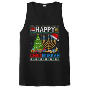 Happy Chrismukkah Funny Jewish Christmas Hanukkah Chanukah PosiCharge Competitor Tank