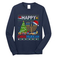 Happy Chrismukkah Funny Jewish Christmas Hanukkah Chanukah Long Sleeve Shirt