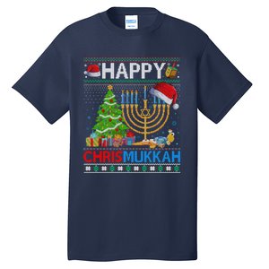 Happy Chrismukkah Funny Jewish Christmas Hanukkah Chanukah Tall T-Shirt