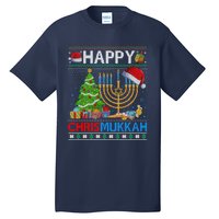 Happy Chrismukkah Funny Jewish Christmas Hanukkah Chanukah Tall T-Shirt