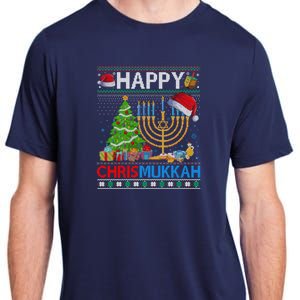 Happy Chrismukkah Funny Jewish Christmas Hanukkah Chanukah Adult ChromaSoft Performance T-Shirt