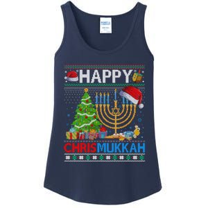 Happy Chrismukkah Funny Jewish Christmas Hanukkah Chanukah Ladies Essential Tank