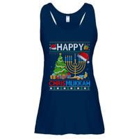 Happy Chrismukkah Funny Jewish Christmas Hanukkah Chanukah Ladies Essential Flowy Tank