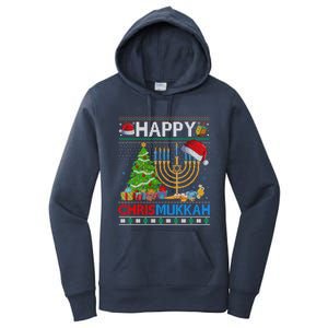 Happy Chrismukkah Funny Jewish Christmas Hanukkah Chanukah Women's Pullover Hoodie