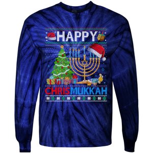 Happy Chrismukkah Funny Jewish Christmas Hanukkah Chanukah Tie-Dye Long Sleeve Shirt