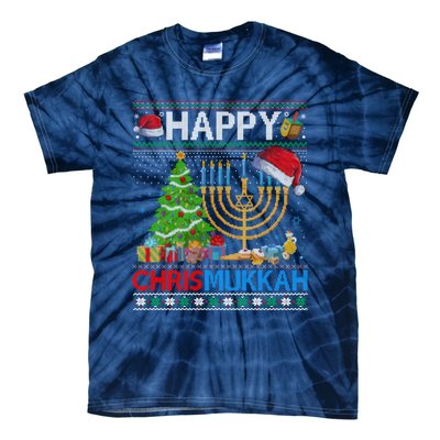 Happy Chrismukkah Funny Jewish Christmas Hanukkah Chanukah Tie-Dye T-Shirt