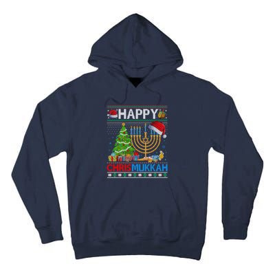 Happy Chrismukkah Funny Jewish Christmas Hanukkah Chanukah Tall Hoodie