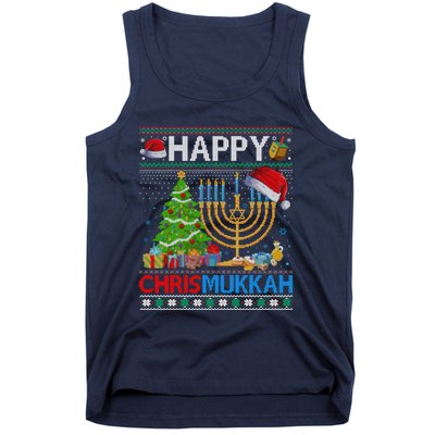 Happy Chrismukkah Funny Jewish Christmas Hanukkah Chanukah Tank Top