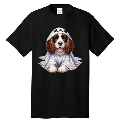 Halloween Costume Funny Ghost Dog English Springer Spaniel Tall T-Shirt