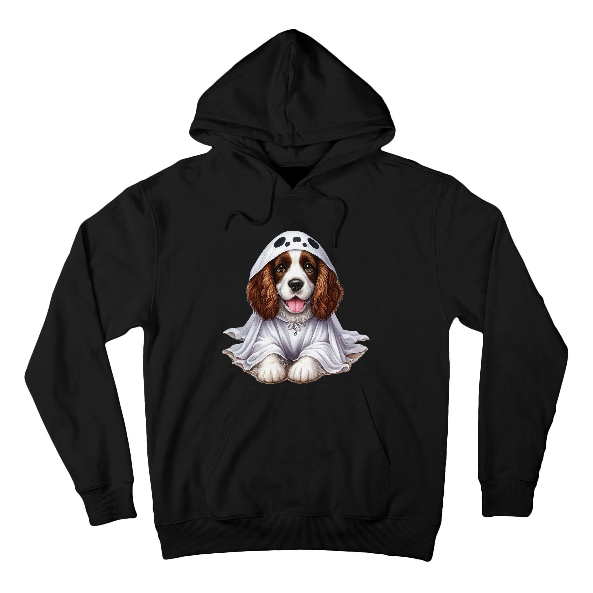 Halloween Costume Funny Ghost Dog English Springer Spaniel Tall Hoodie