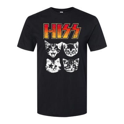 HISS Cat Funny Cats Kittens Rock Music Cat Lover Hiss Softstyle® CVC T-Shirt