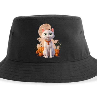 Halloween Cats Funny Cat Halloween Sustainable Bucket Hat