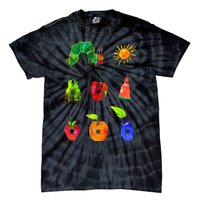 Hungry Caterpillar Funny Book Lover Vintage Tie-Dye T-Shirt