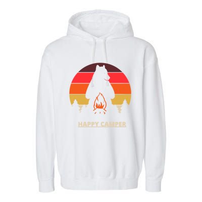 Happy Camper Gift Garment-Dyed Fleece Hoodie