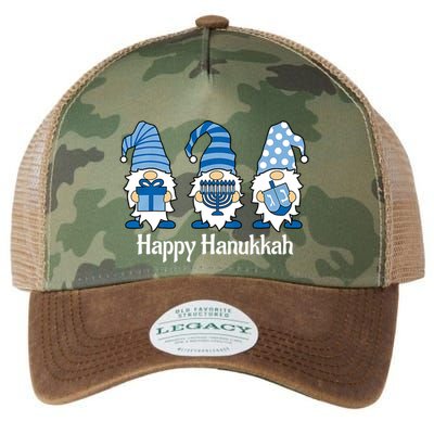 Happy Chrismukkah Gnomies Funny Hanukkah And Christmas Legacy Tie Dye Trucker Hat