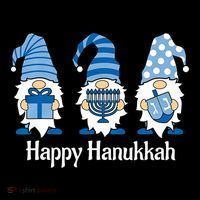 Happy Chrismukkah Gnomies Funny Hanukkah And Christmas Flexfit Unipanel Trucker Cap