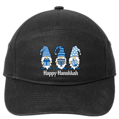 Happy Chrismukkah Gnomies Funny Hanukkah And Christmas 7-Panel Snapback Hat