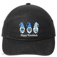 Happy Chrismukkah Gnomies Funny Hanukkah And Christmas 7-Panel Snapback Hat