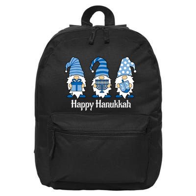 Happy Chrismukkah Gnomies Funny Hanukkah And Christmas 16 in Basic Backpack